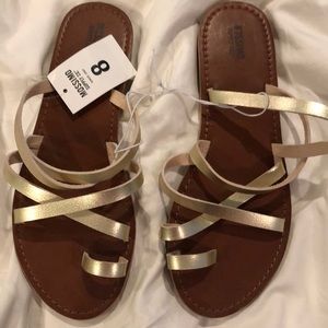 Mosssimo gold sandals